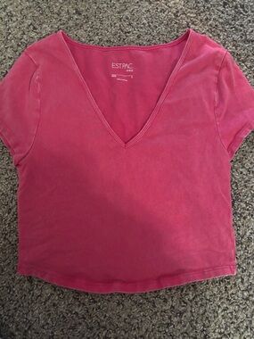 Pacsun Pink V-Neck Women's Crop Top S